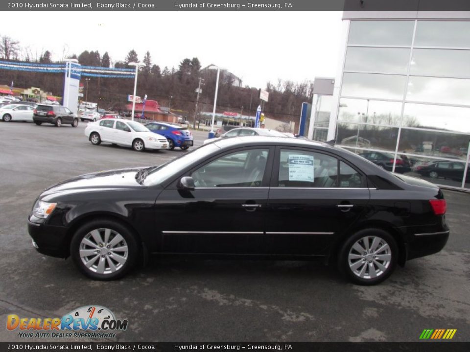 2010 Hyundai Sonata Limited Ebony Black / Cocoa Photo #2