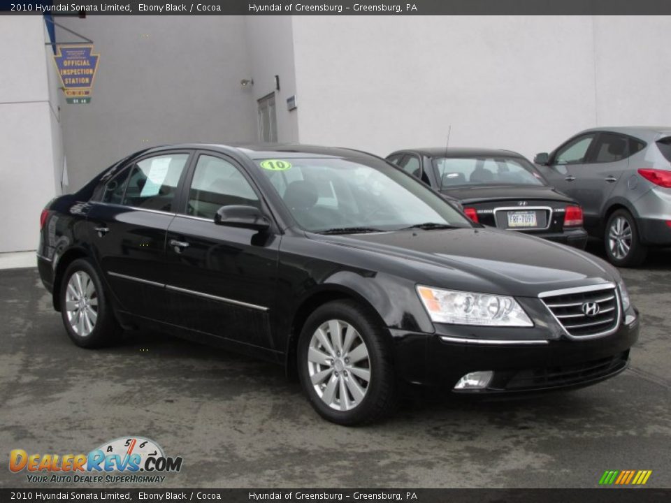 2010 Hyundai Sonata Limited Ebony Black / Cocoa Photo #6