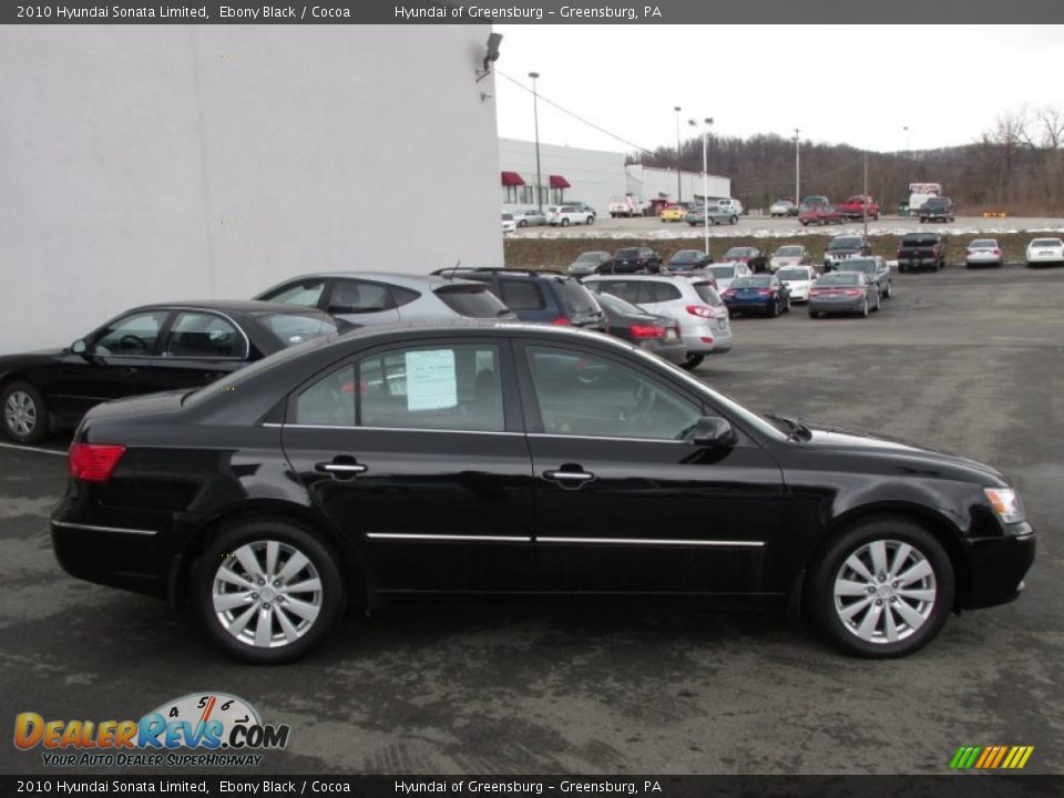 2010 Hyundai Sonata Limited Ebony Black / Cocoa Photo #7