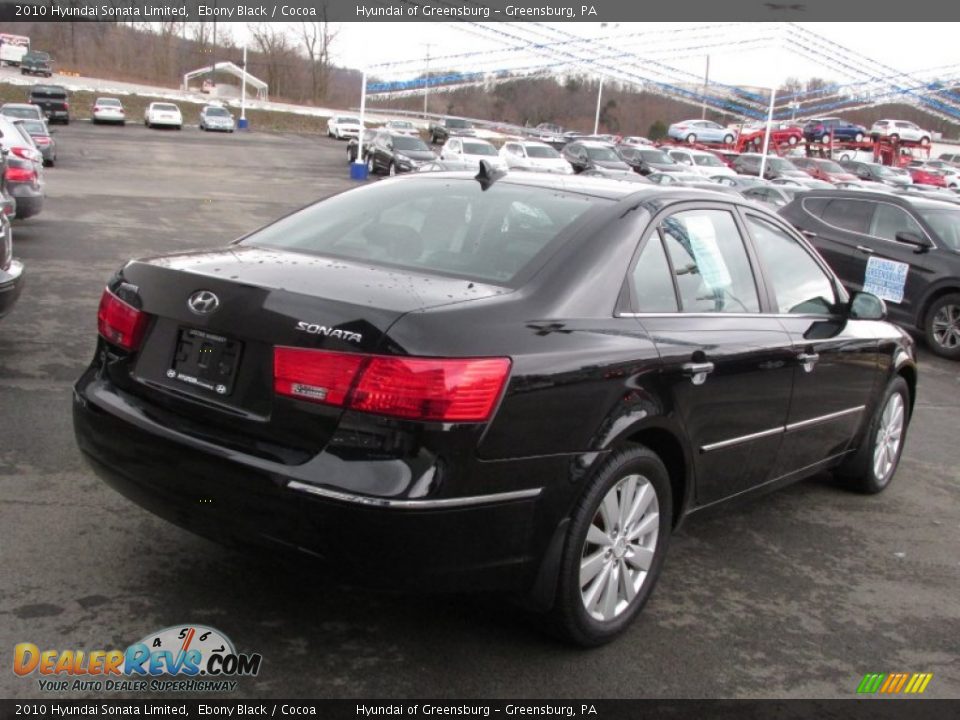 2010 Hyundai Sonata Limited Ebony Black / Cocoa Photo #8