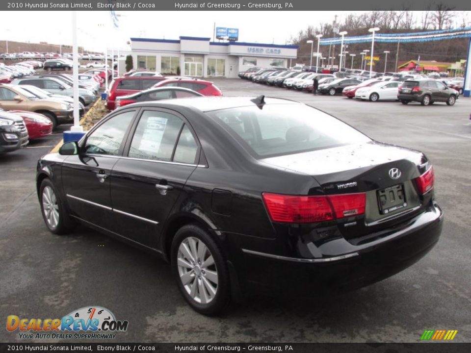 2010 Hyundai Sonata Limited Ebony Black / Cocoa Photo #10