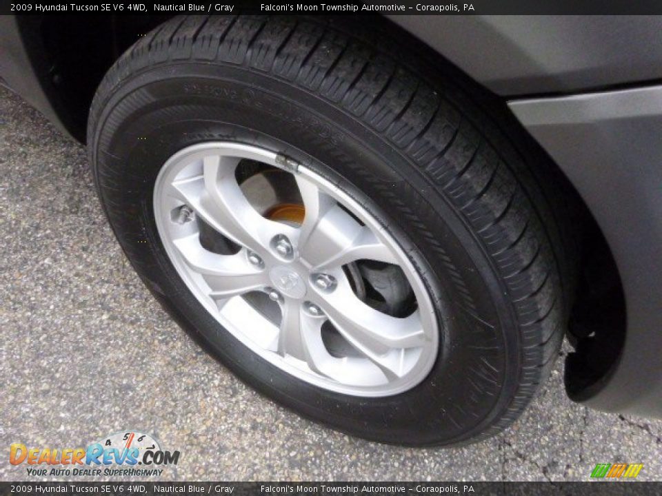 2009 Hyundai Tucson SE V6 4WD Nautical Blue / Gray Photo #9