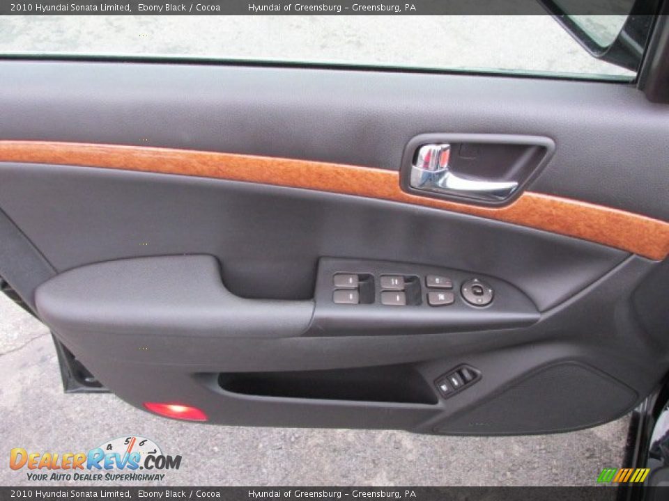 2010 Hyundai Sonata Limited Ebony Black / Cocoa Photo #12