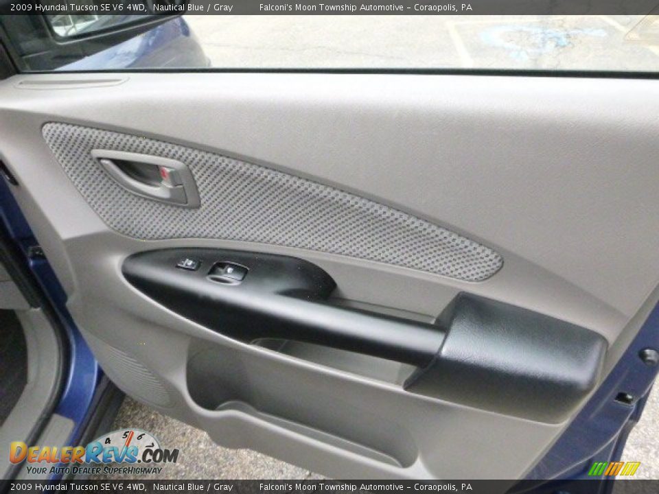 2009 Hyundai Tucson SE V6 4WD Nautical Blue / Gray Photo #12