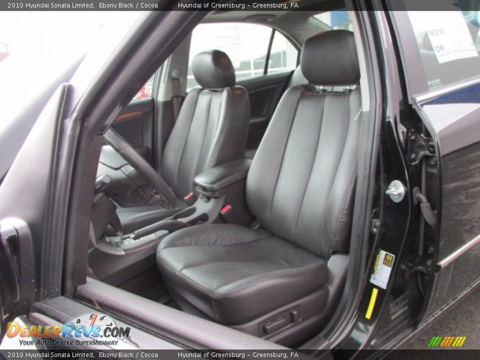 2010 Hyundai Sonata Limited Ebony Black / Cocoa Photo #14