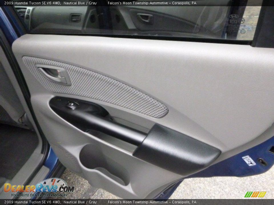 2009 Hyundai Tucson SE V6 4WD Nautical Blue / Gray Photo #14