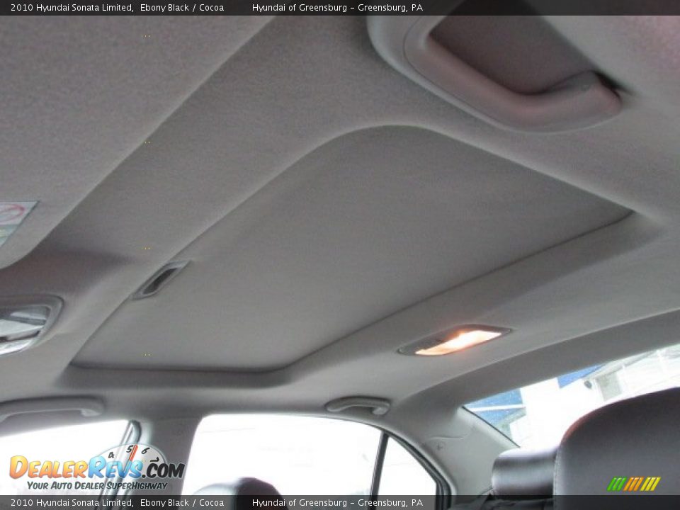 2010 Hyundai Sonata Limited Ebony Black / Cocoa Photo #16