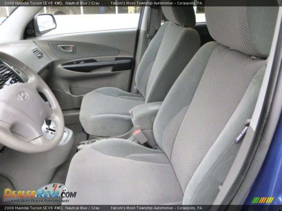 2009 Hyundai Tucson SE V6 4WD Nautical Blue / Gray Photo #15
