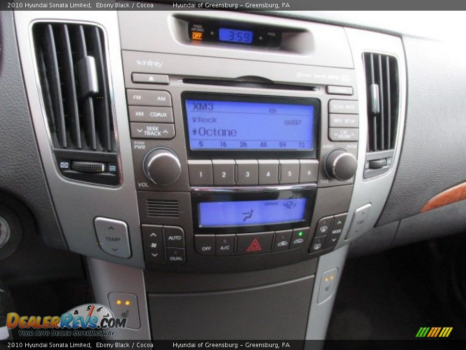 2010 Hyundai Sonata Limited Ebony Black / Cocoa Photo #17