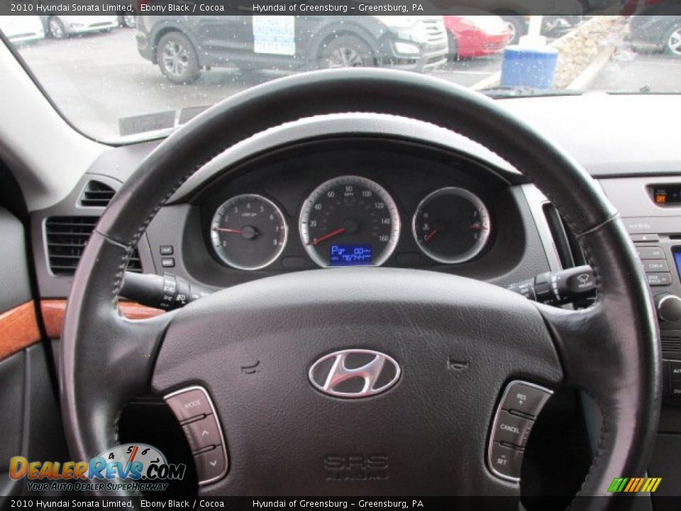 2010 Hyundai Sonata Limited Ebony Black / Cocoa Photo #19