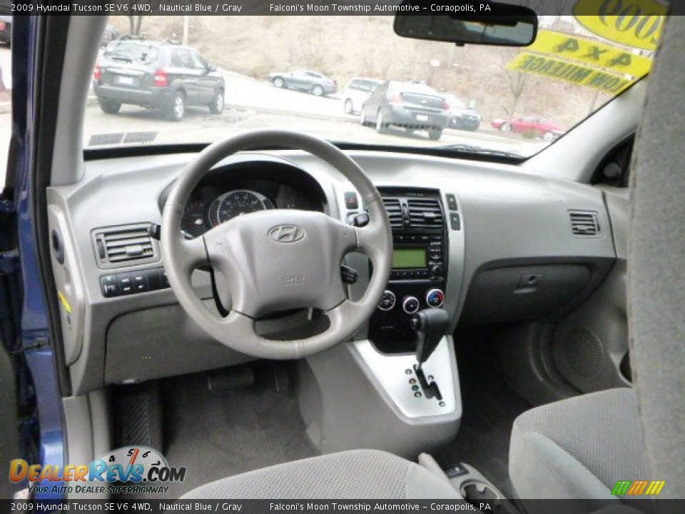 2009 Hyundai Tucson SE V6 4WD Nautical Blue / Gray Photo #17