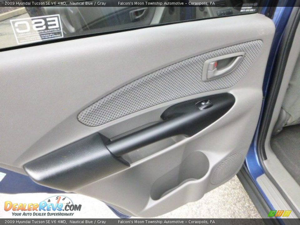 2009 Hyundai Tucson SE V6 4WD Nautical Blue / Gray Photo #18