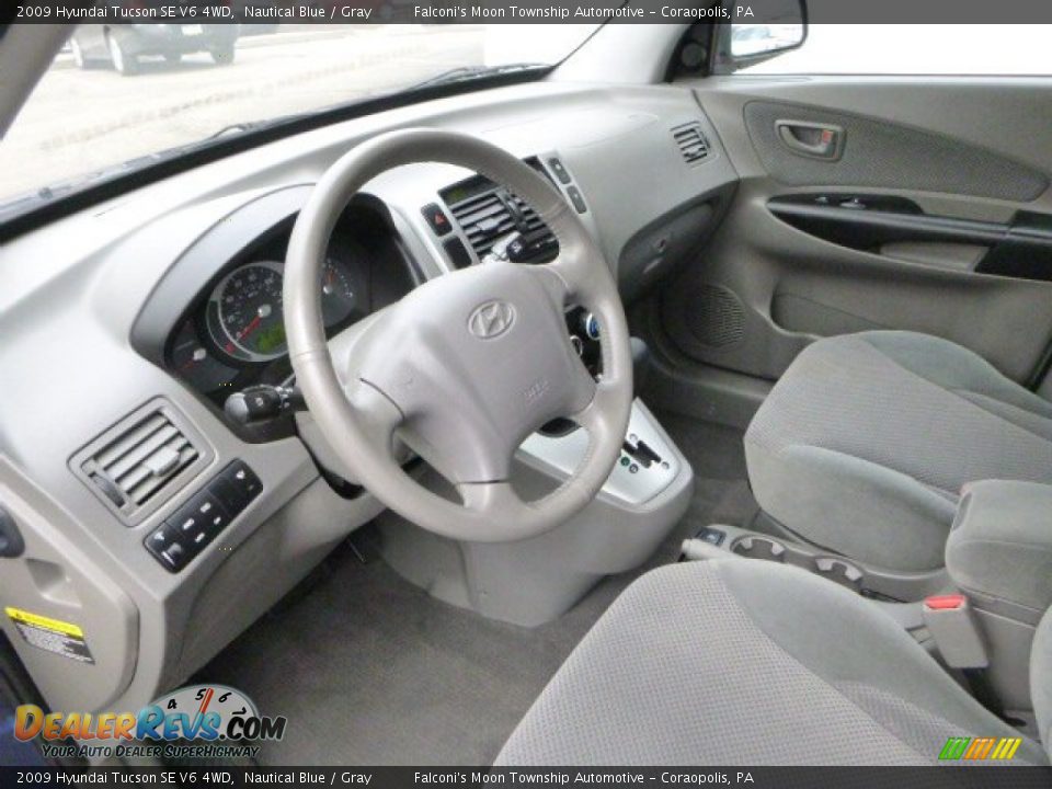 2009 Hyundai Tucson SE V6 4WD Nautical Blue / Gray Photo #20