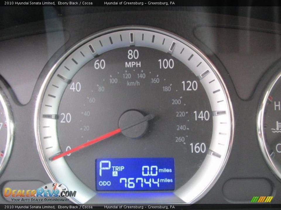 2010 Hyundai Sonata Limited Ebony Black / Cocoa Photo #24