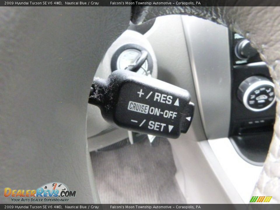 2009 Hyundai Tucson SE V6 4WD Nautical Blue / Gray Photo #22