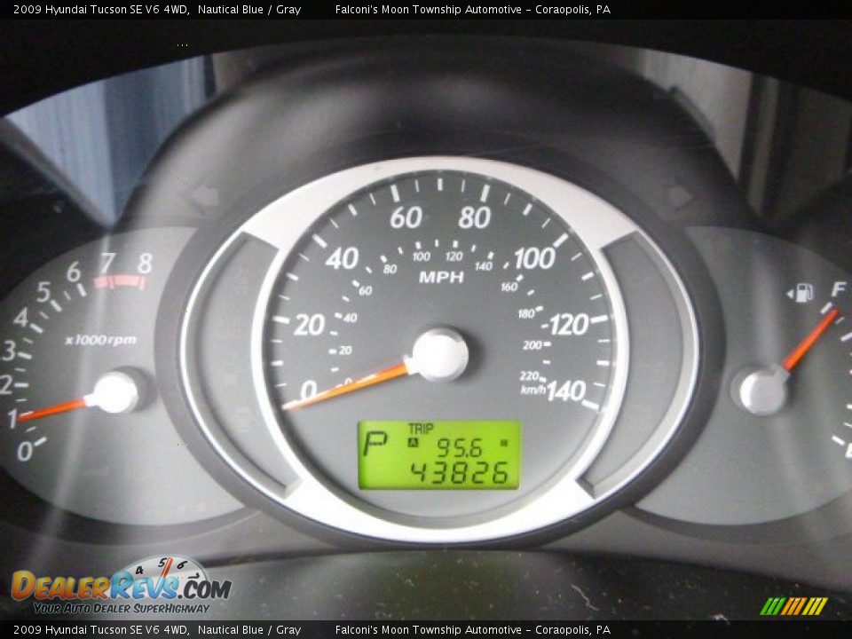 2009 Hyundai Tucson SE V6 4WD Nautical Blue / Gray Photo #24