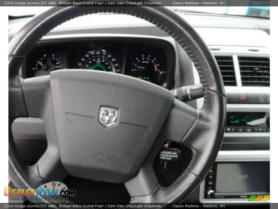 2009 Dodge Journey SXT AWD Brilliant Black Crystal Pearl / Dark Slate Gray/Light Graystone Photo #6