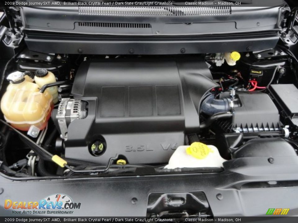 2009 Dodge Journey SXT AWD Brilliant Black Crystal Pearl / Dark Slate Gray/Light Graystone Photo #14
