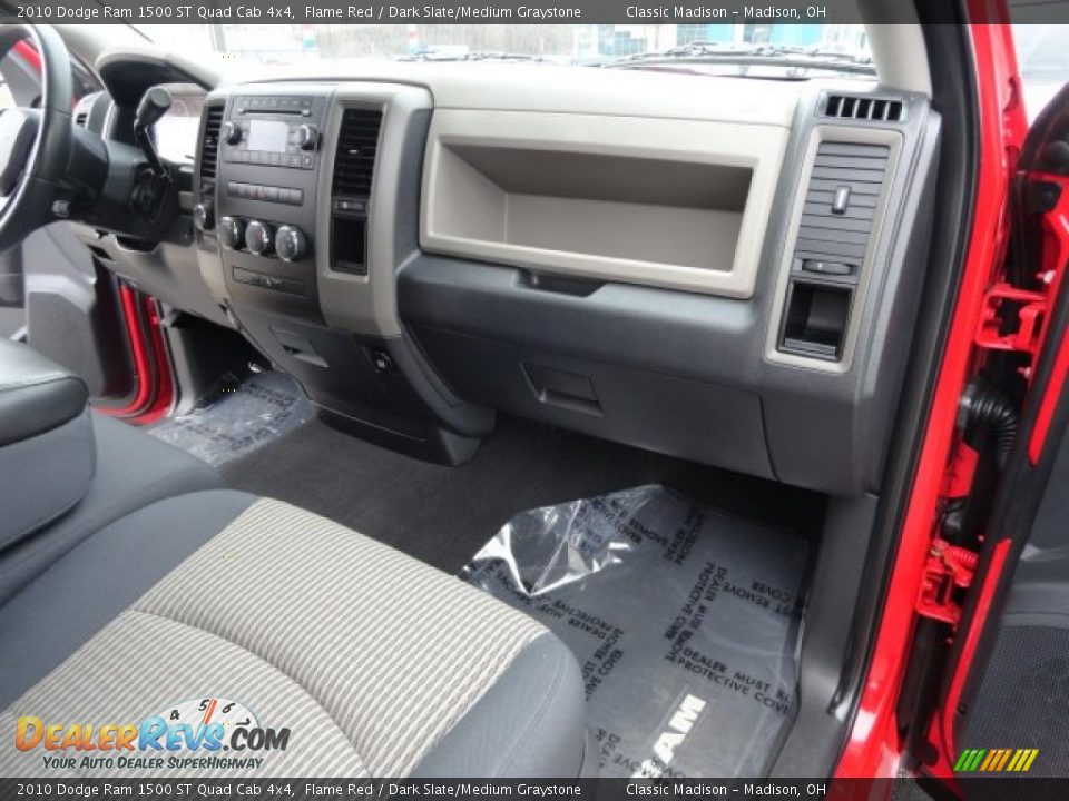 2010 Dodge Ram 1500 ST Quad Cab 4x4 Flame Red / Dark Slate/Medium Graystone Photo #13
