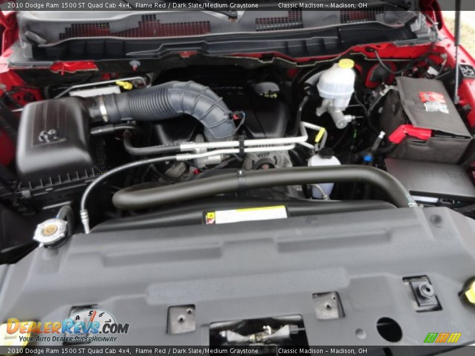 2010 Dodge Ram 1500 ST Quad Cab 4x4 Flame Red / Dark Slate/Medium Graystone Photo #15