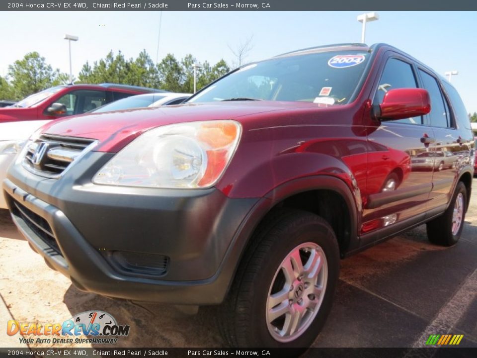 2004 Honda CR-V EX 4WD Chianti Red Pearl / Saddle Photo #1