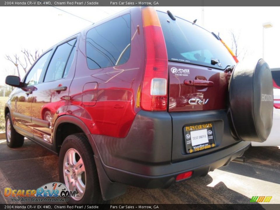 2004 Honda CR-V EX 4WD Chianti Red Pearl / Saddle Photo #2