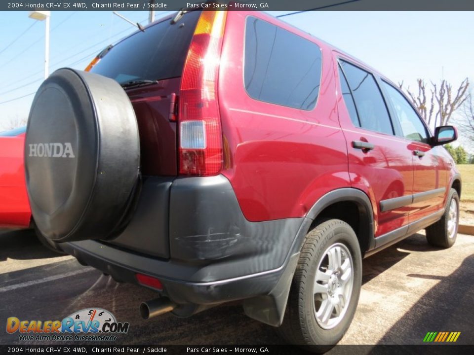 2004 Honda CR-V EX 4WD Chianti Red Pearl / Saddle Photo #3