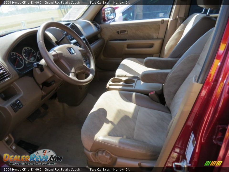 2004 Honda CR-V EX 4WD Chianti Red Pearl / Saddle Photo #5