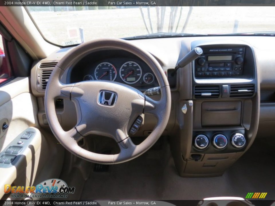2004 Honda CR-V EX 4WD Chianti Red Pearl / Saddle Photo #8
