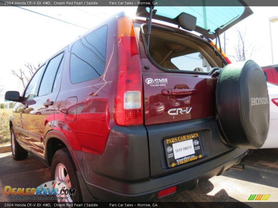 2004 Honda CR-V EX 4WD Chianti Red Pearl / Saddle Photo #10
