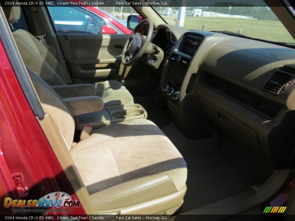 2004 Honda CR-V EX 4WD Chianti Red Pearl / Saddle Photo #13