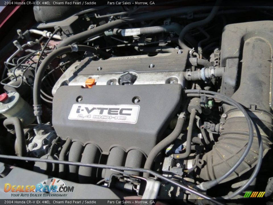 2004 Honda CR-V EX 4WD Chianti Red Pearl / Saddle Photo #14