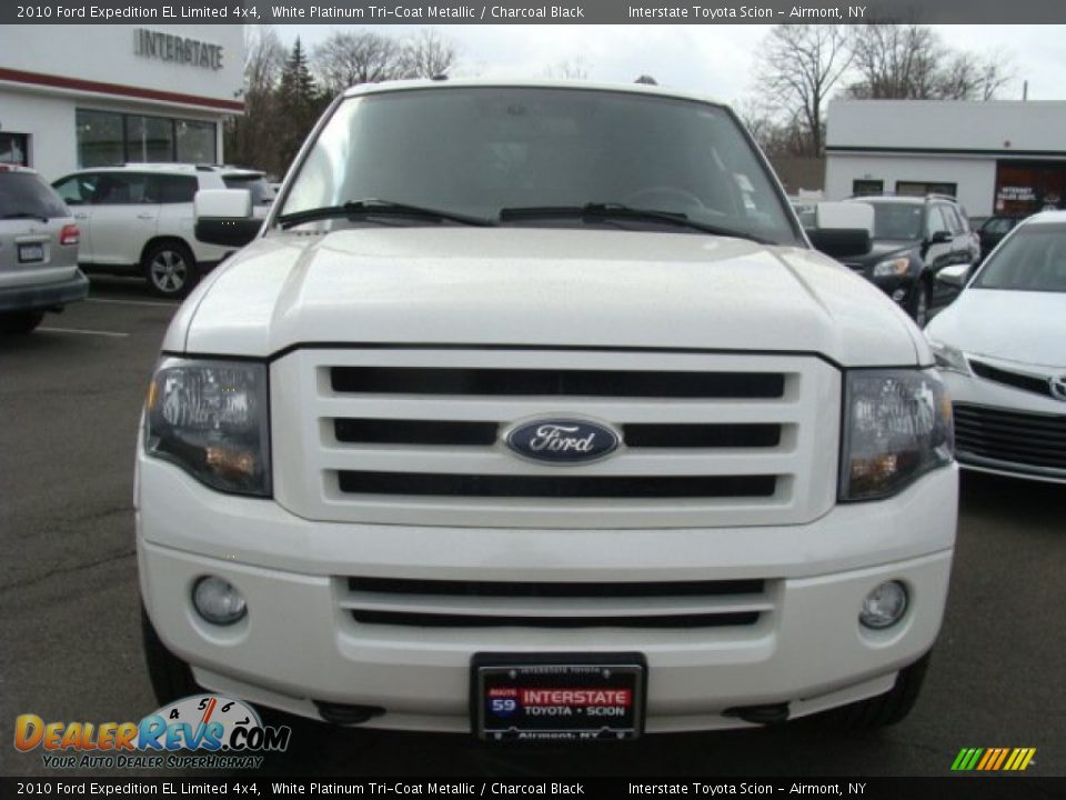 2010 Ford Expedition EL Limited 4x4 White Platinum Tri-Coat Metallic / Charcoal Black Photo #2