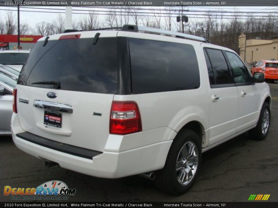 2010 Ford Expedition EL Limited 4x4 White Platinum Tri-Coat Metallic / Charcoal Black Photo #4
