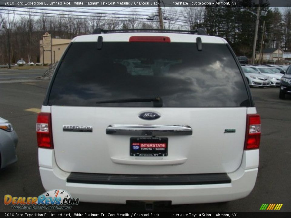 2010 Ford Expedition EL Limited 4x4 White Platinum Tri-Coat Metallic / Charcoal Black Photo #5