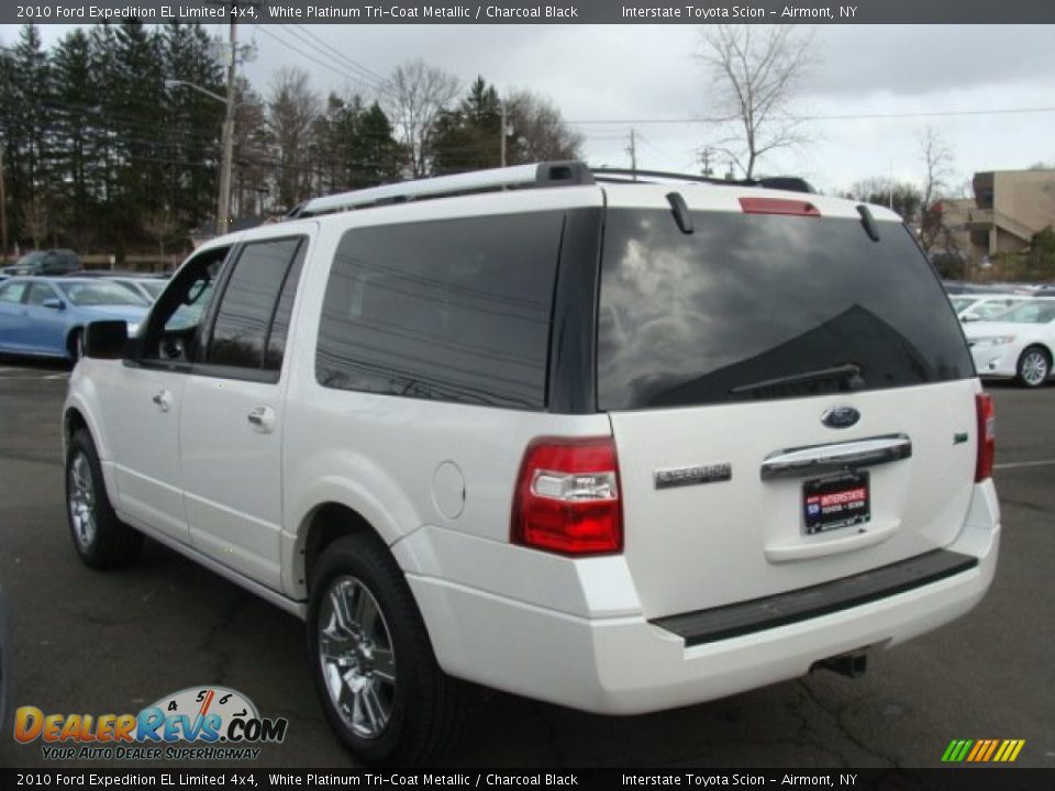 2010 Ford Expedition EL Limited 4x4 White Platinum Tri-Coat Metallic / Charcoal Black Photo #6