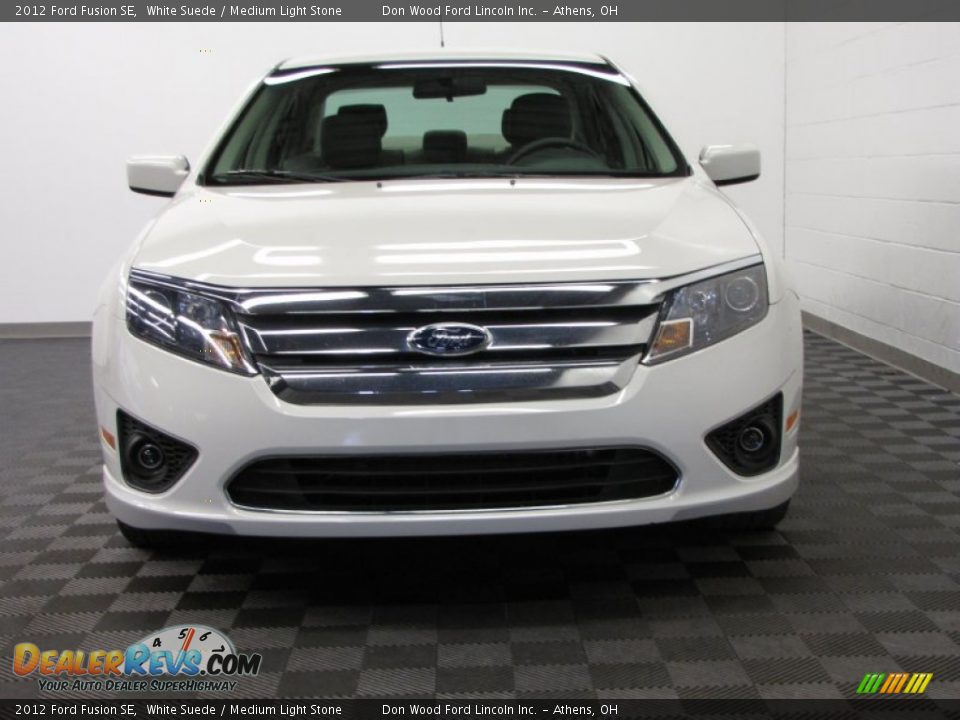 2012 Ford Fusion SE White Suede / Medium Light Stone Photo #2