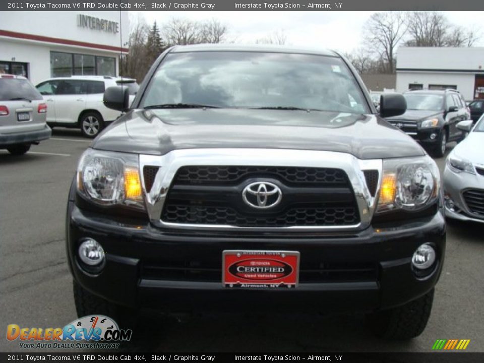 2011 Toyota Tacoma V6 TRD Double Cab 4x4 Black / Graphite Gray Photo #2