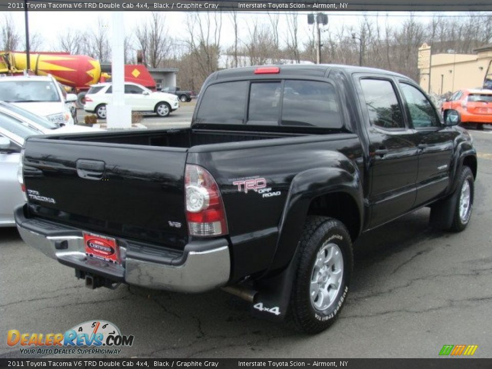 2011 Toyota Tacoma V6 TRD Double Cab 4x4 Black / Graphite Gray Photo #4