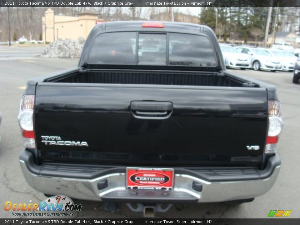 2011 Toyota Tacoma V6 TRD Double Cab 4x4 Black / Graphite Gray Photo #5