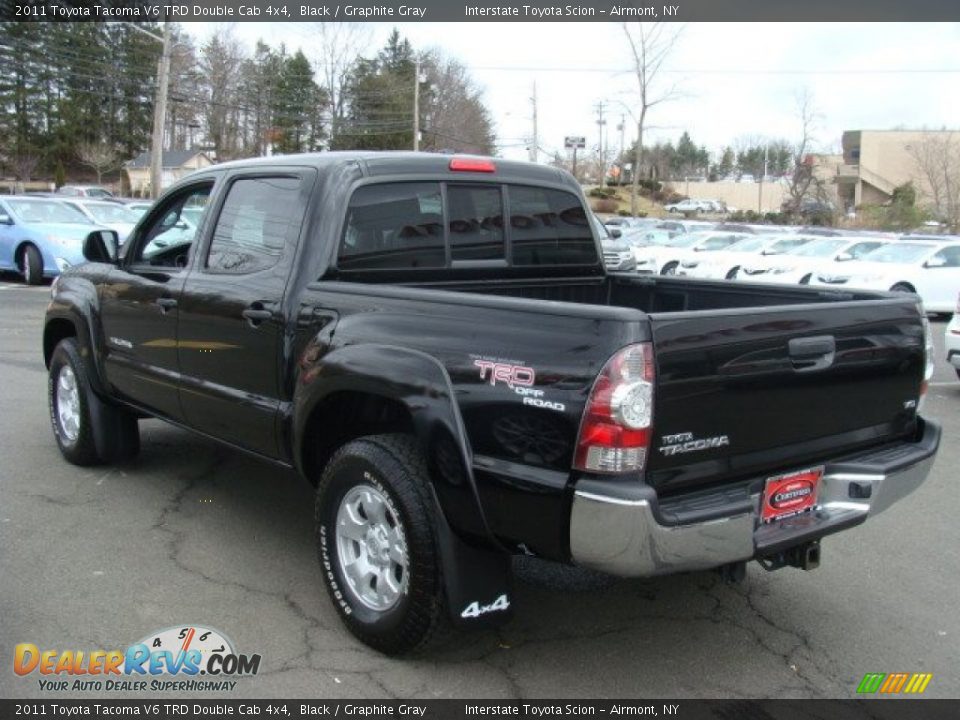 2011 Toyota Tacoma V6 TRD Double Cab 4x4 Black / Graphite Gray Photo #6