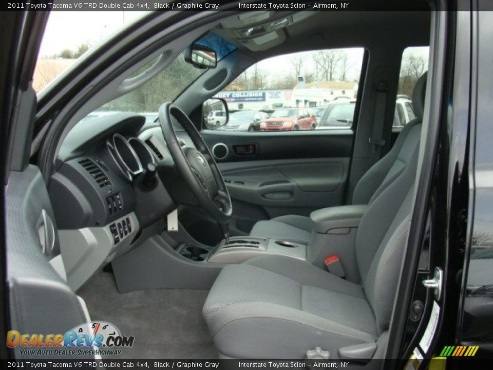 2011 Toyota Tacoma V6 TRD Double Cab 4x4 Black / Graphite Gray Photo #9