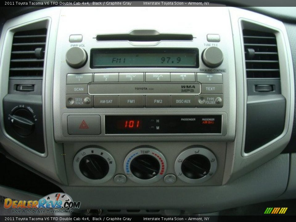 2011 Toyota Tacoma V6 TRD Double Cab 4x4 Black / Graphite Gray Photo #13