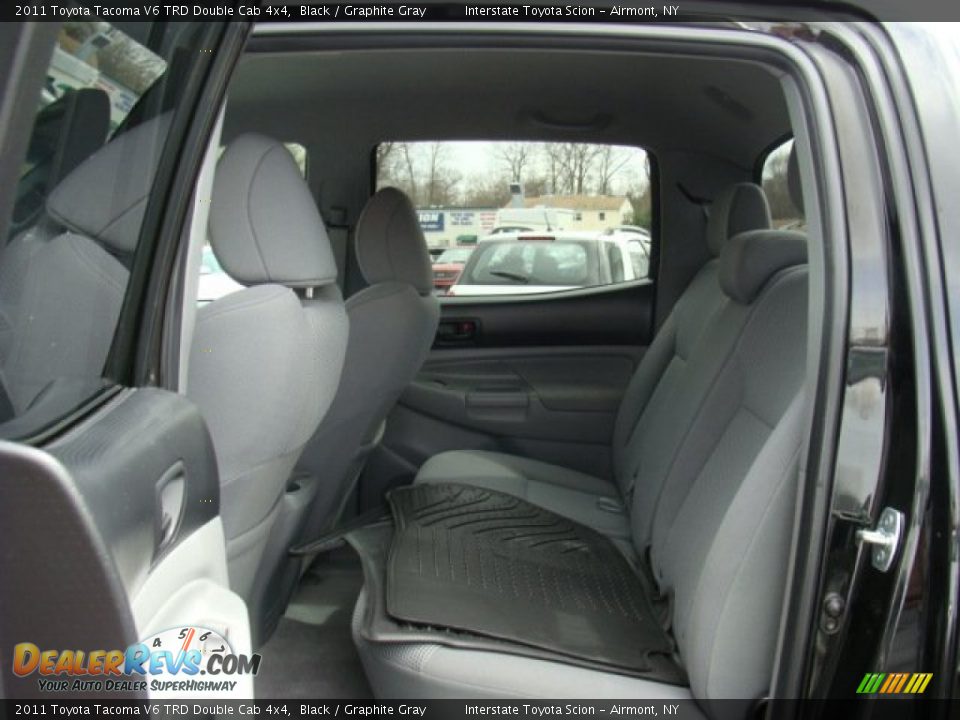 2011 Toyota Tacoma V6 TRD Double Cab 4x4 Black / Graphite Gray Photo #16
