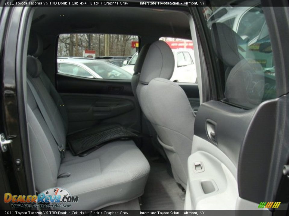 2011 Toyota Tacoma V6 TRD Double Cab 4x4 Black / Graphite Gray Photo #18