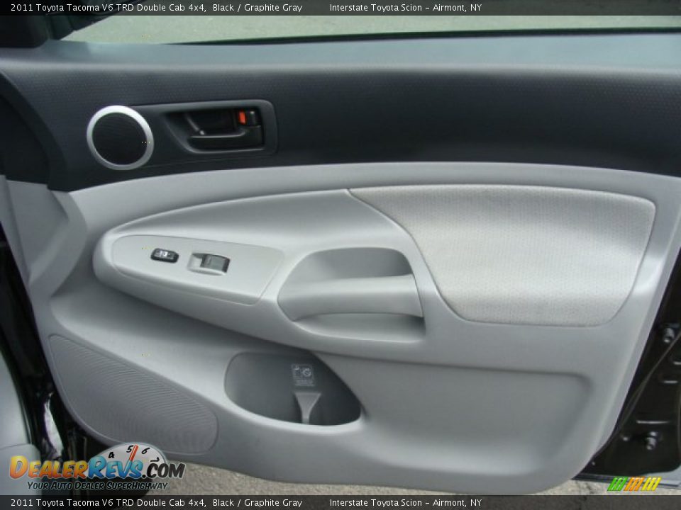 2011 Toyota Tacoma V6 TRD Double Cab 4x4 Black / Graphite Gray Photo #19