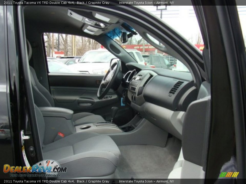 2011 Toyota Tacoma V6 TRD Double Cab 4x4 Black / Graphite Gray Photo #21