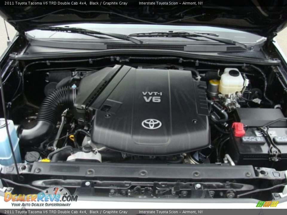 2011 Toyota Tacoma V6 TRD Double Cab 4x4 Black / Graphite Gray Photo #24