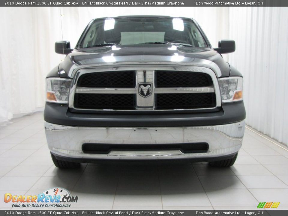2010 Dodge Ram 1500 ST Quad Cab 4x4 Brilliant Black Crystal Pearl / Dark Slate/Medium Graystone Photo #2