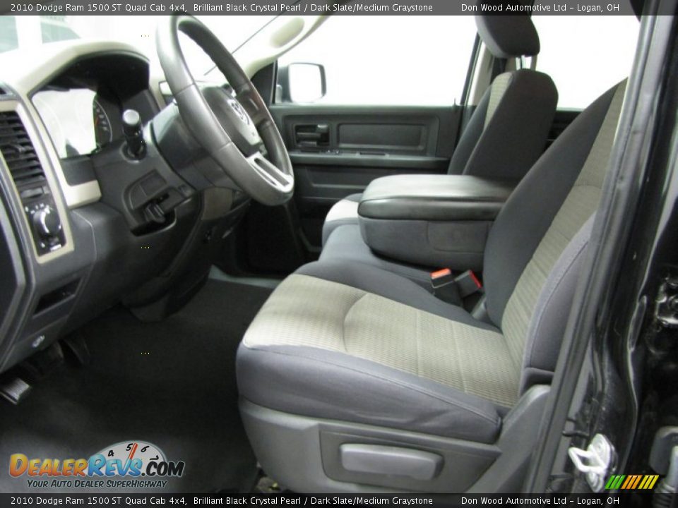 2010 Dodge Ram 1500 ST Quad Cab 4x4 Brilliant Black Crystal Pearl / Dark Slate/Medium Graystone Photo #6